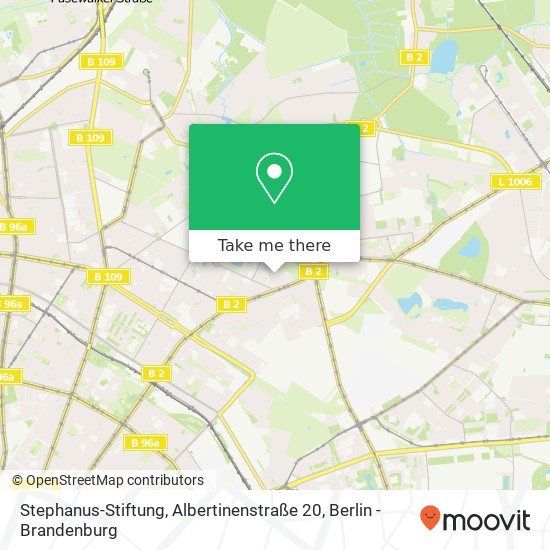 Stephanus-Stiftung, Albertinenstraße 20 Karte