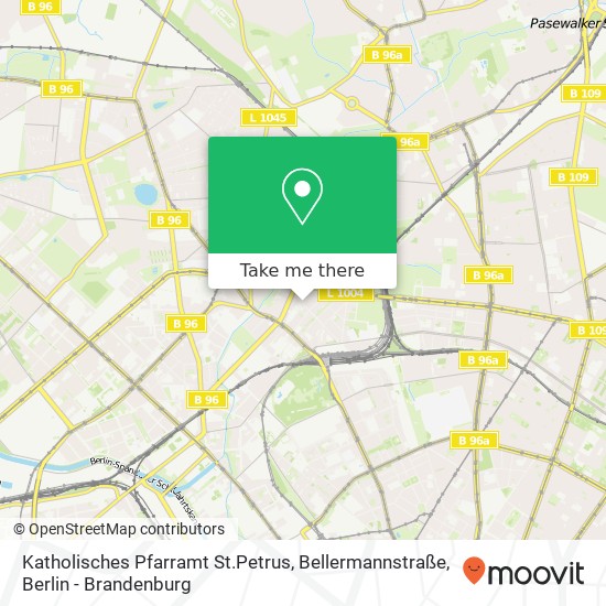 Katholisches Pfarramt St.Petrus, Bellermannstraße Karte