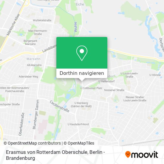 Erasmus von Rotterdam Oberschule Karte