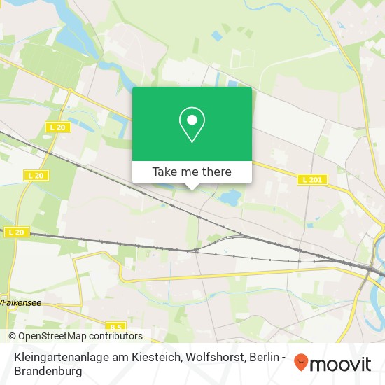 Kleingartenanlage am Kiesteich, Wolfshorst Karte