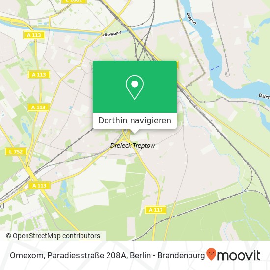 Omexom, Paradiesstraße 208A Karte