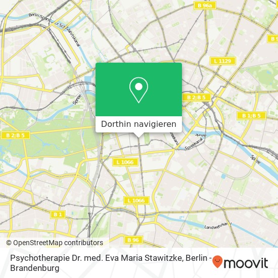 Psychotherapie Dr. med. Eva Maria Stawitzke, Friedrichstraße 71 Karte