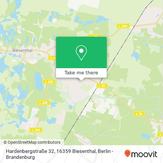 Hardenbergstraße 32, 16359 Biesenthal Karte