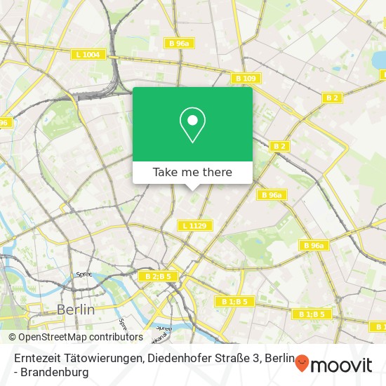 Erntezeit Tätowierungen, Diedenhofer Straße 3 Karte
