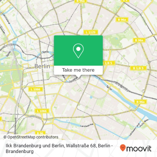Ikk Brandenburg und Berlin, Wallstraße 68 Karte