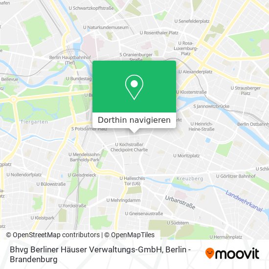 Bhvg Berliner Häuser Verwaltungs-GmbH Karte