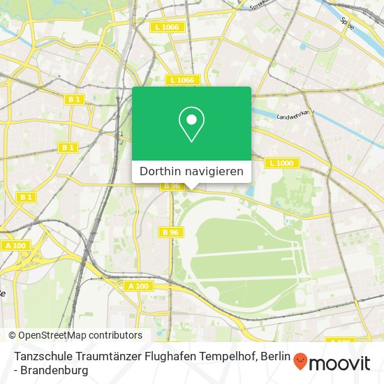 Tanzschule Traumtänzer Flughafen Tempelhof, Tempelhof, 12101 Berlin Karte