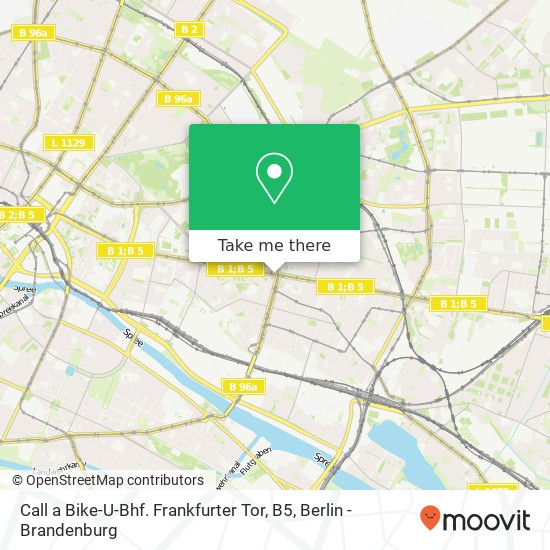 Call a Bike-U-Bhf. Frankfurter Tor, B5 Karte