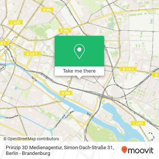 Prinzip 3D Medienagentur, Simon-Dach-Straße 31 Karte