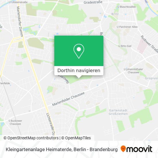 Kleingartenanlage Heimaterde Karte