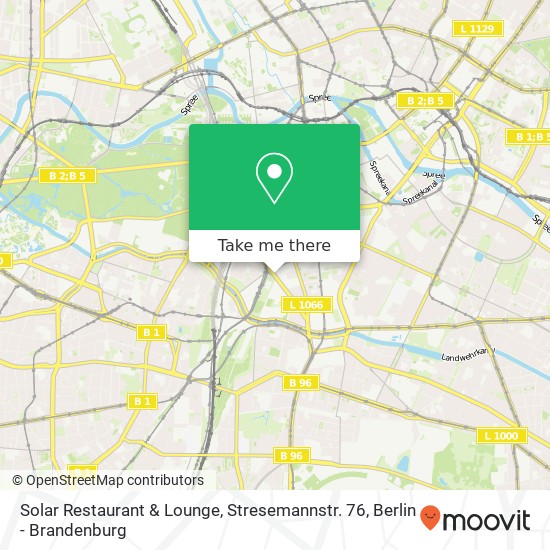 Solar Restaurant & Lounge, Stresemannstr. 76 Karte