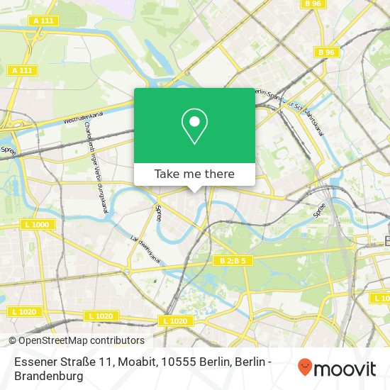 Essener Straße 11, Moabit, 10555 Berlin Karte