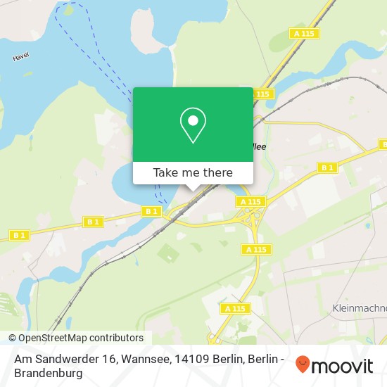 Am Sandwerder 16, Wannsee, 14109 Berlin Karte