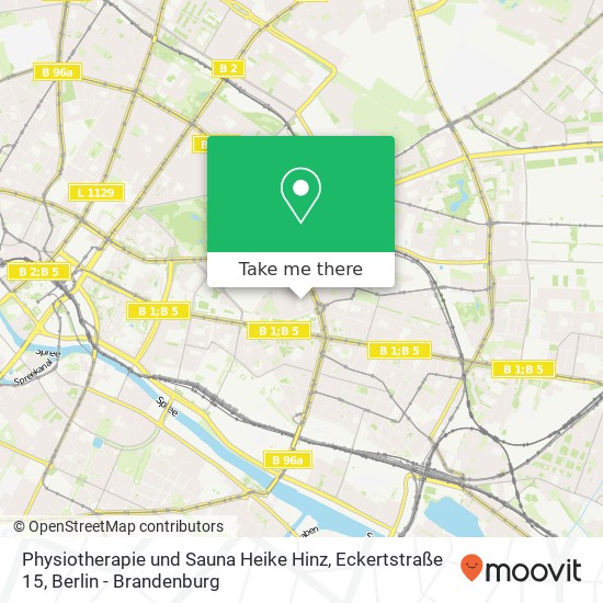 Physiotherapie und Sauna Heike Hinz, Eckertstraße 15 Karte