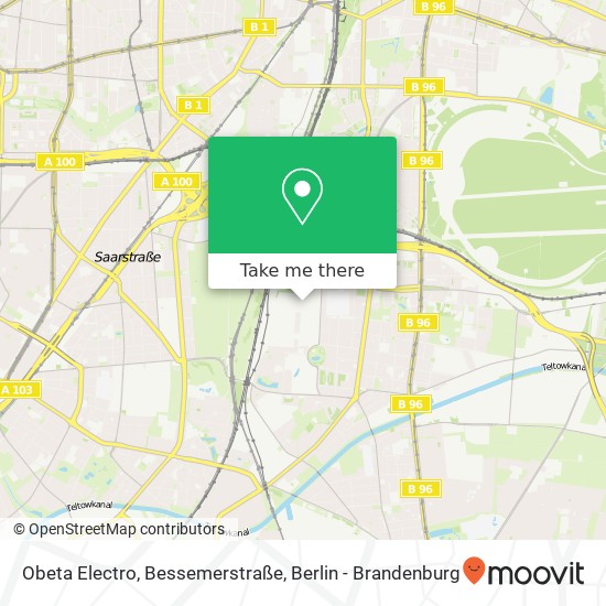 Obeta Electro, Bessemerstraße Karte