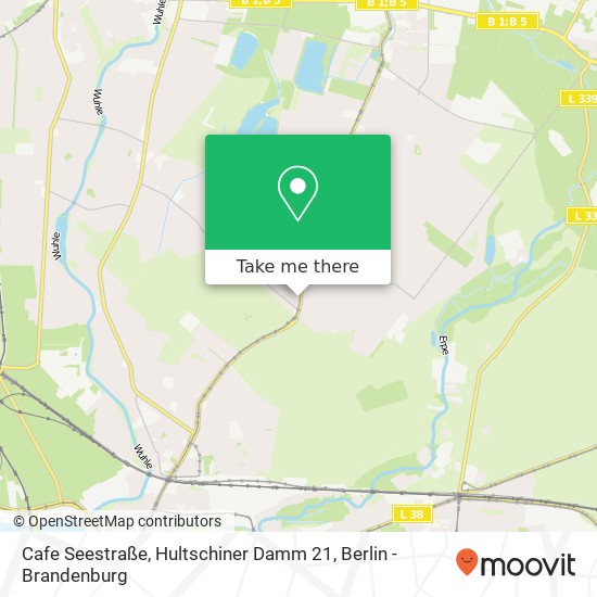 Cafe Seestraße, Hultschiner Damm 21 Karte