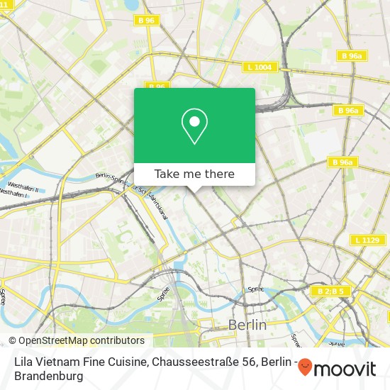 Lila Vietnam Fine Cuisine, Chausseestraße 56 Karte