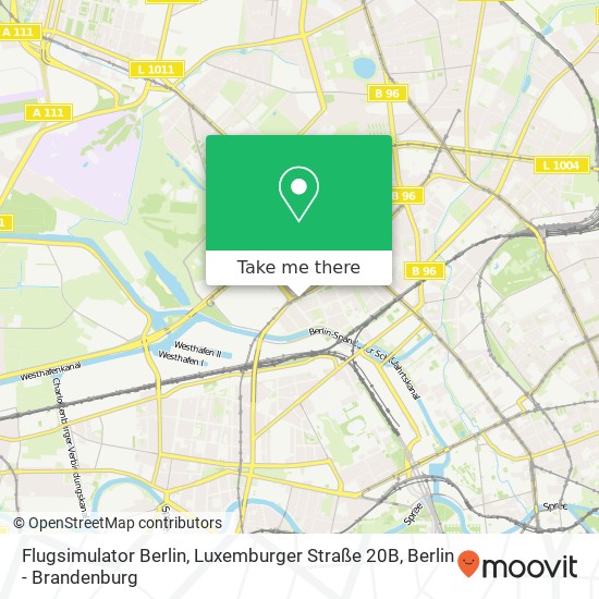 Flugsimulator Berlin, Luxemburger Straße 20B Karte