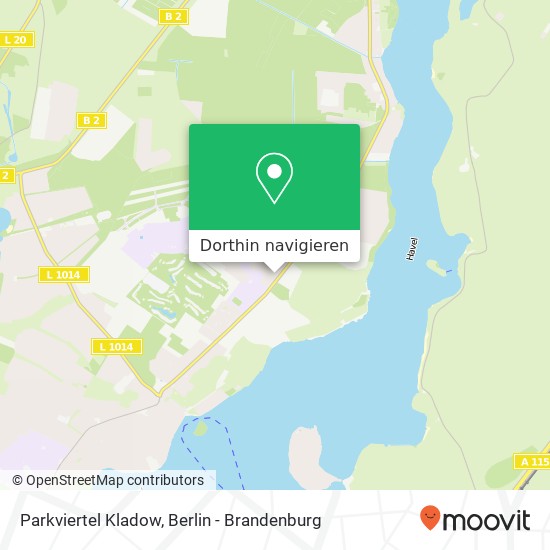 Parkviertel Kladow, Kladower Damm Karte