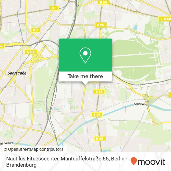 Nautilus Fitnesscenter, Manteuffelstraße 65 Karte