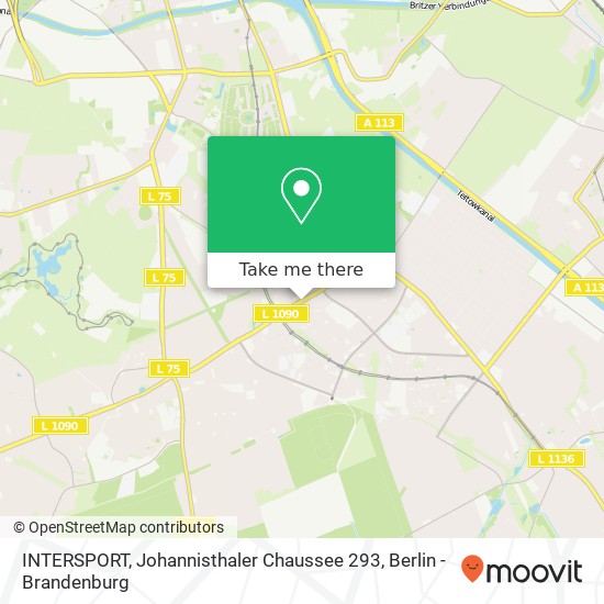 INTERSPORT, Johannisthaler Chaussee 293 Karte