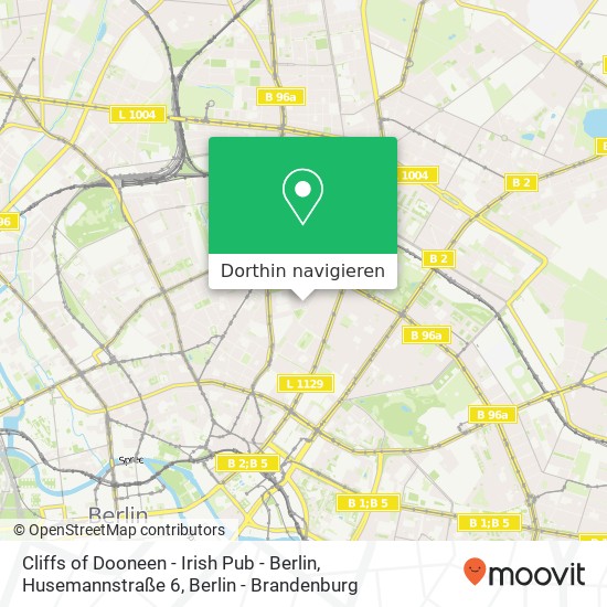 Cliffs of Dooneen - Irish Pub - Berlin, Husemannstraße 6 Karte