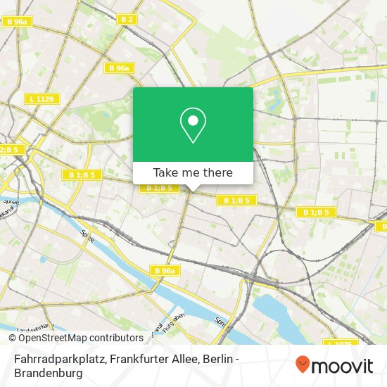 Fahrradparkplatz, Frankfurter Allee Karte