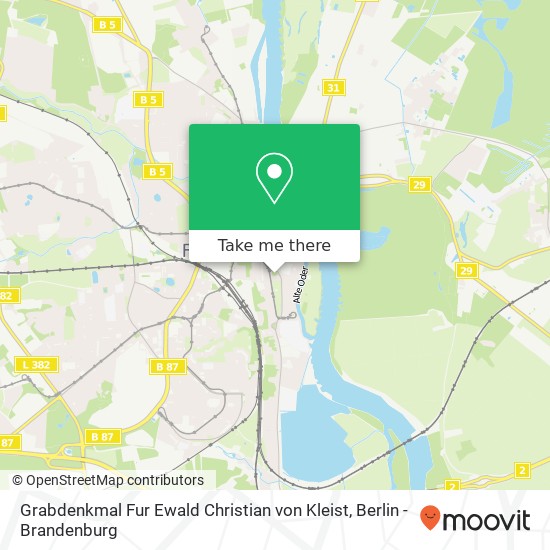 Grabdenkmal Fur Ewald Christian von Kleist Karte