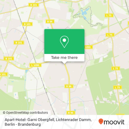 Apart-Hotel- Garni Obergfell, Lichtenrader Damm Karte