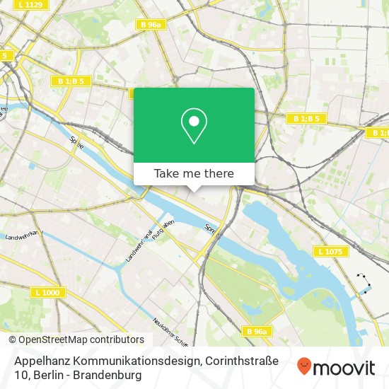 Appelhanz Kommunikationsdesign, Corinthstraße 10 Karte