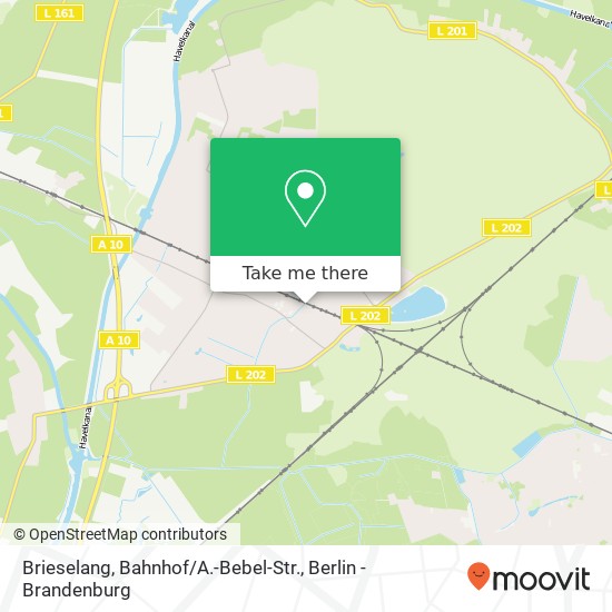 Brieselang, Bahnhof / A.-Bebel-Str. Karte