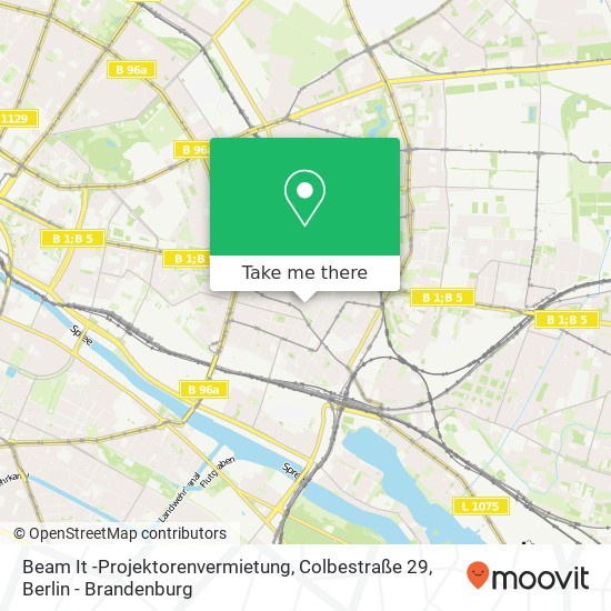 Beam It -Projektorenvermietung, Colbestraße 29 Karte