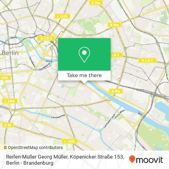 Reifen-Müller Georg Müller, Köpenicker Straße 153 Karte
