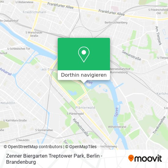 Zenner Biergarten Treptower Park Karte