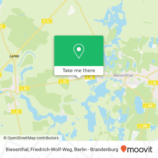 Biesenthal, Friedrich-Wolf-Weg Karte