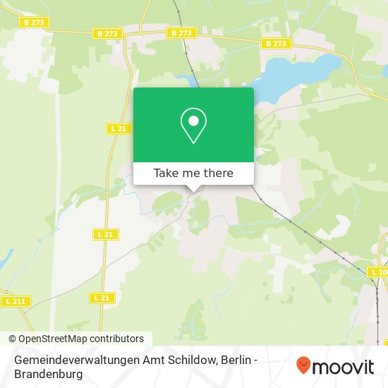 Gemeindeverwaltungen Amt Schildow Karte