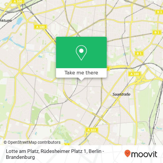 Lotte am Platz, Rüdesheimer Platz 1 Karte