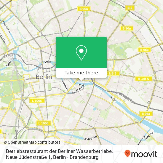 Betriebsrestaurant der Berliner Wasserbetriebe, Neue Jüdenstraße 1 Karte