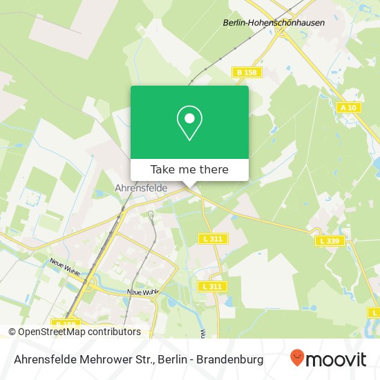 Ahrensfelde Mehrower Str. Karte