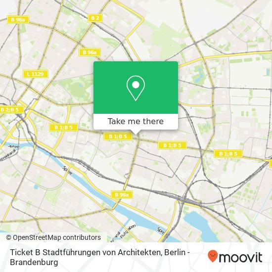 Ticket B Stadtführungen von Architekten Karte