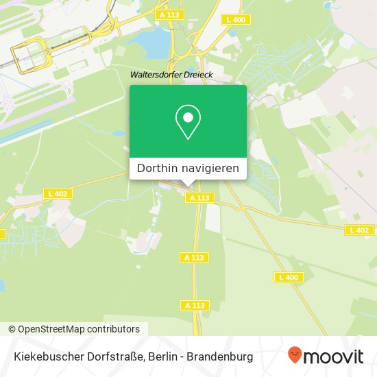 Kiekebuscher Dorfstraße, Kiekebusch, 12529 Schönefeld Karte