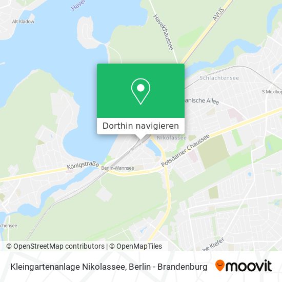 Kleingartenanlage Nikolassee Karte