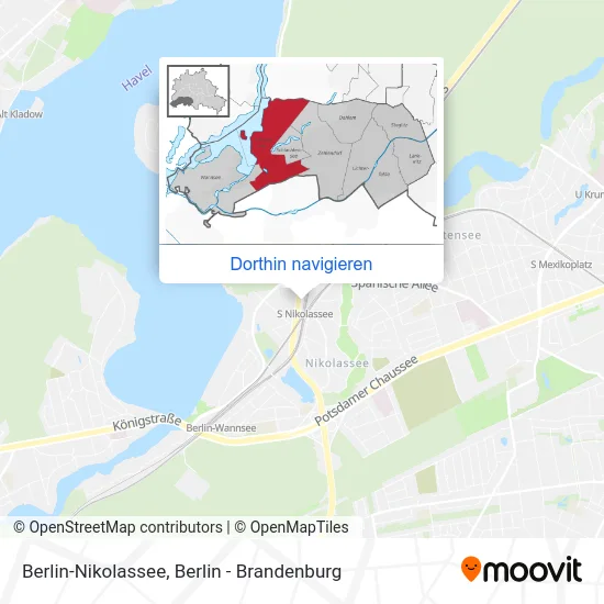 Berlin-Nikolassee Karte