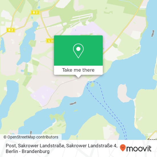 Post, Sakrower Landstraße, Sakrower Landstraße 4 Karte