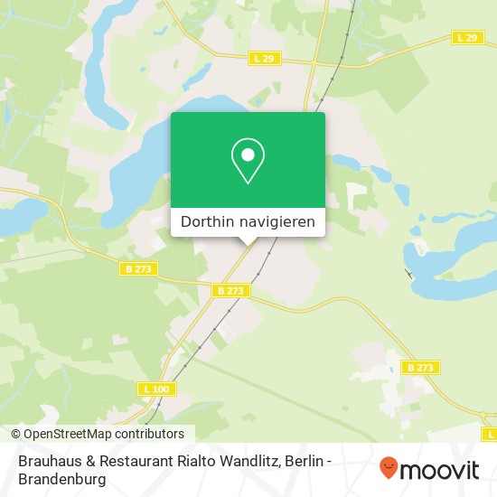 Brauhaus & Restaurant Rialto Wandlitz, Prenzlauer Chaussee 123 Karte