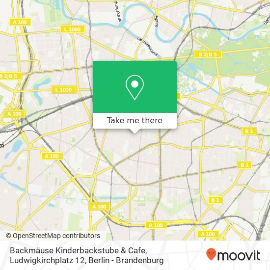 Backmäuse Kinderbackstube & Cafe, Ludwigkirchplatz 12 Karte