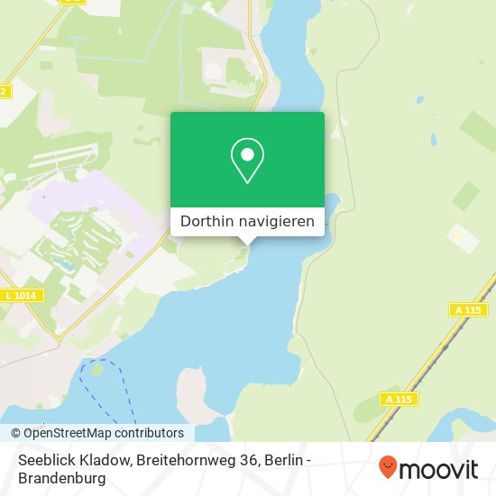 Seeblick Kladow, Breitehornweg 36 Karte