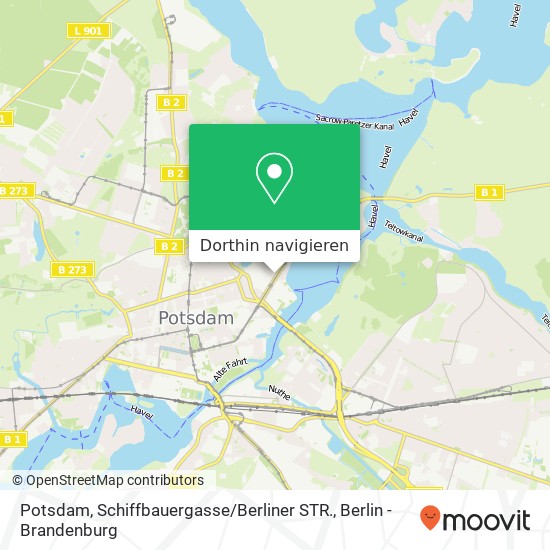 Potsdam, Schiffbauergasse / Berliner STR. Karte