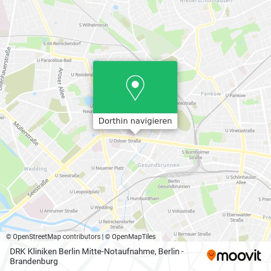 DRK Kliniken Berlin Mitte-Notaufnahme Karte