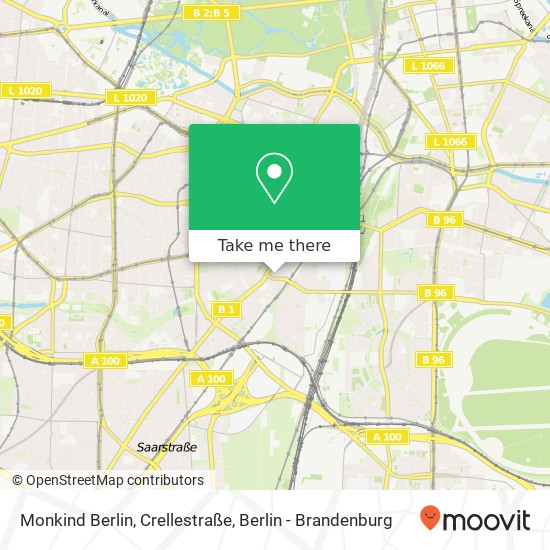Monkind Berlin, Crellestraße Karte